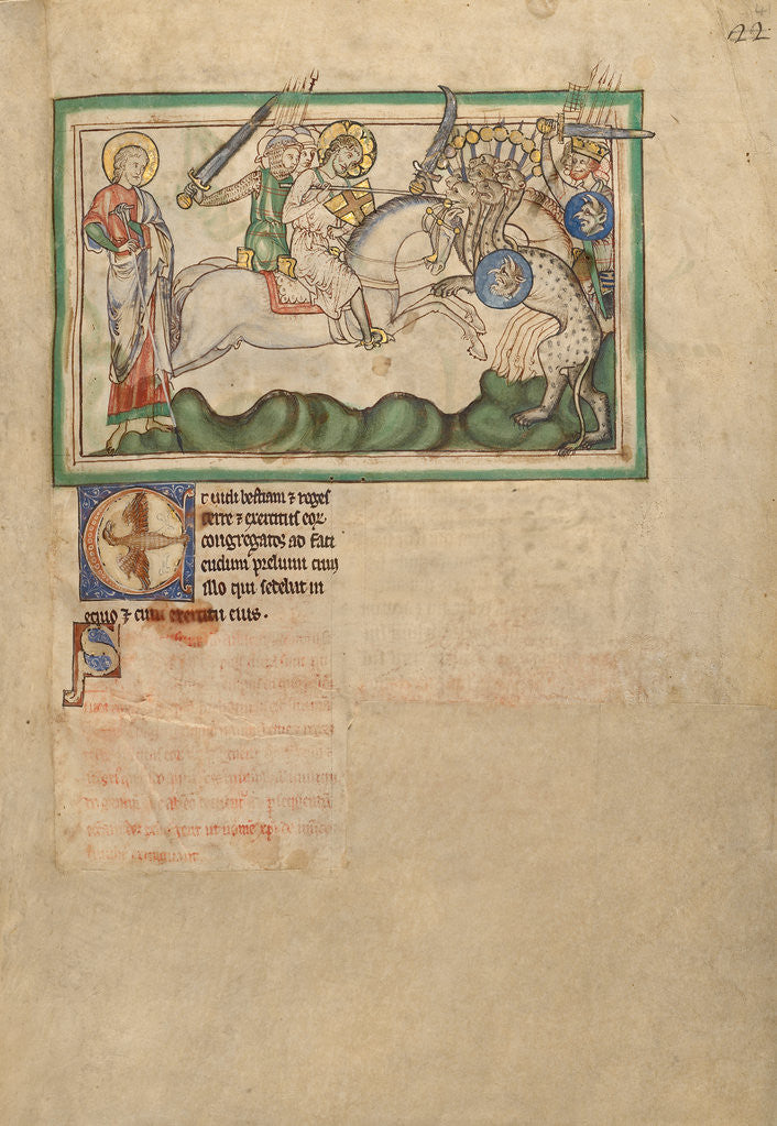 Detail of The Battle between the Horsemen and the Beast by Anonymous