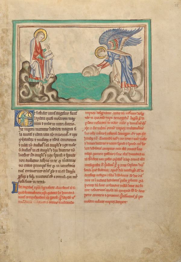 An Angel Casting a Millstone into the Sea posters & prints by Anonymous