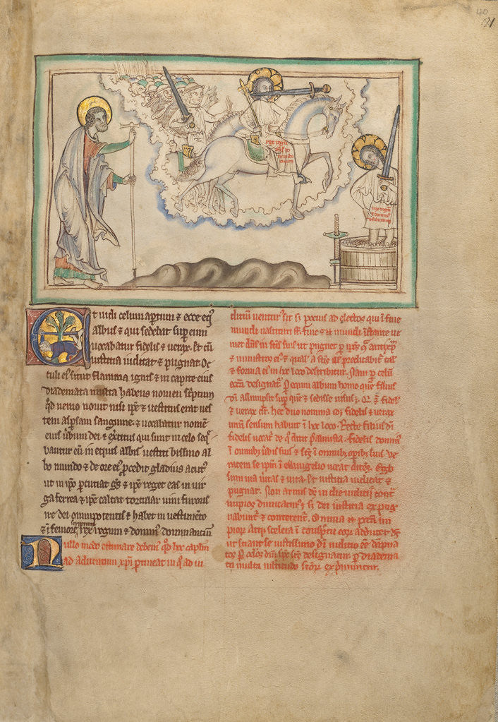 Detail of The Horseman Faithful and True and the Army of Heaven on White Horses and the Horseman in the Winepress by Anonymous