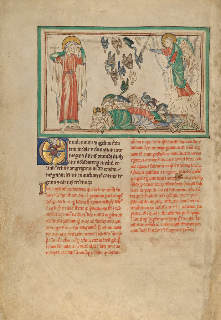 Detail of An Angel Standing in the Sun and Birds Invited to the Repast by Anonymous