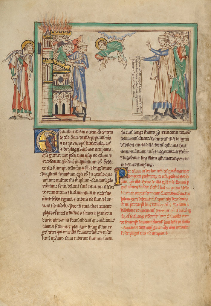 Detail of The People of God Leaving Babylon and Merchants Lamenting Babylon by Anonymous