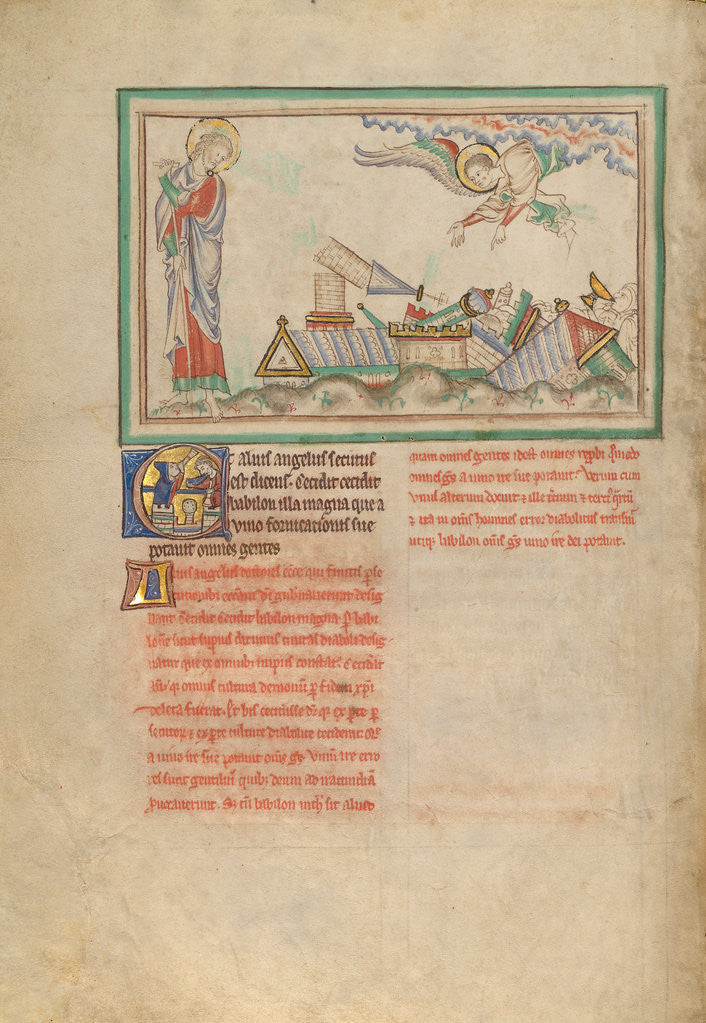 Detail of The Second Angel and Babylon Destroyed by Anonymous