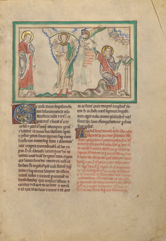 Detail of The Mighty Angel and John Forbidden to Write by Anonymous