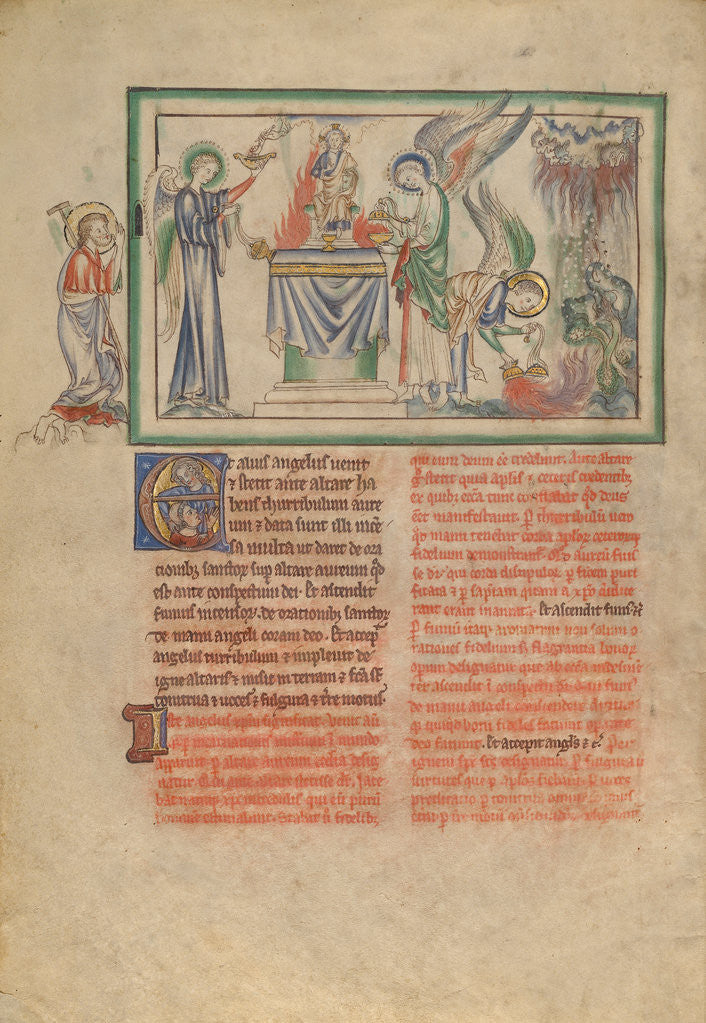 Detail of The Seventh Seal: An Angel Censing an Altar and Pouring the Censer over the Earth by Anonymous