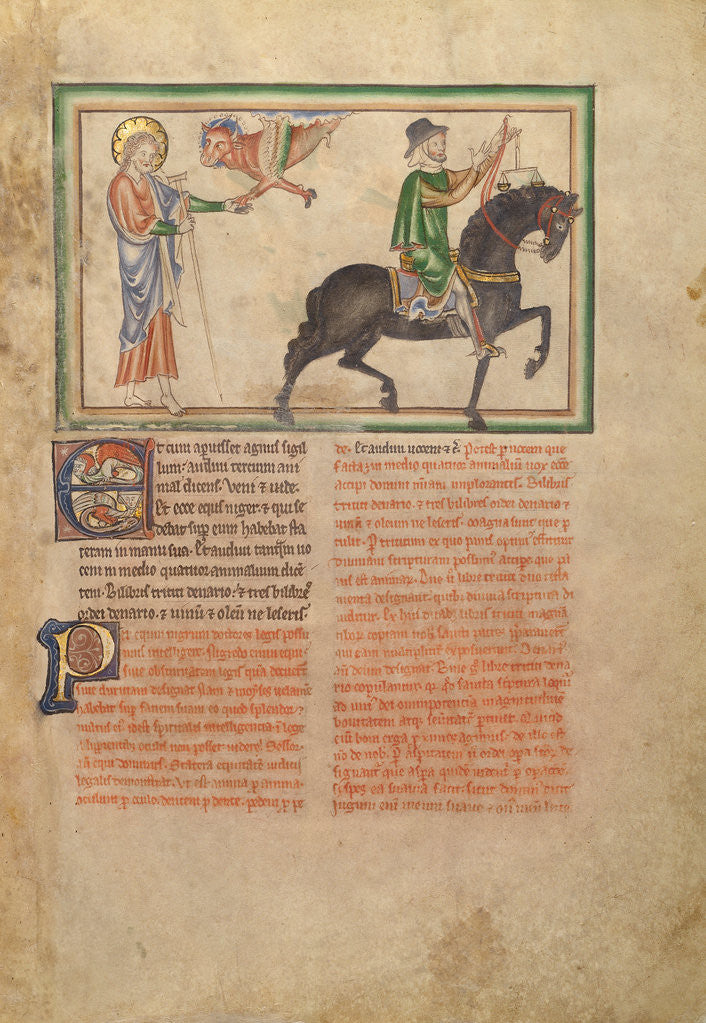 Detail of The Opening of the Third Seal: The Third Horseman by Anonymous