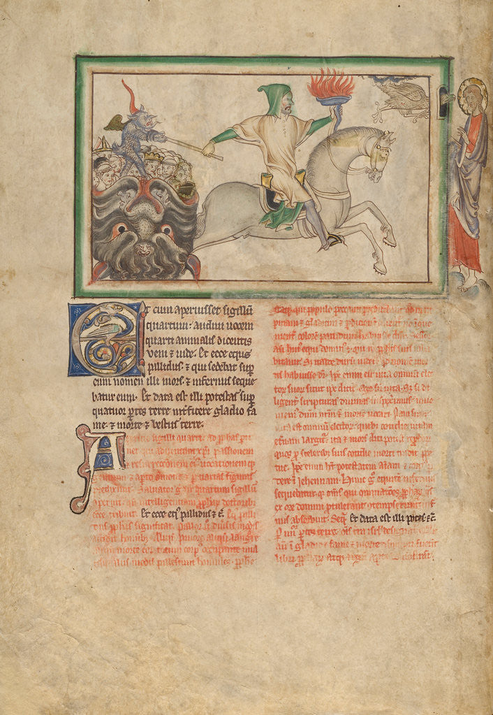 Detail of The Opening of the Fourth Seal: The Fourth Horseman by Anonymous