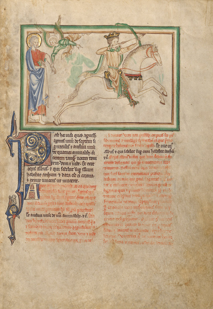 Detail of The Opening of the First Seal: The First Horseman by Anonymous