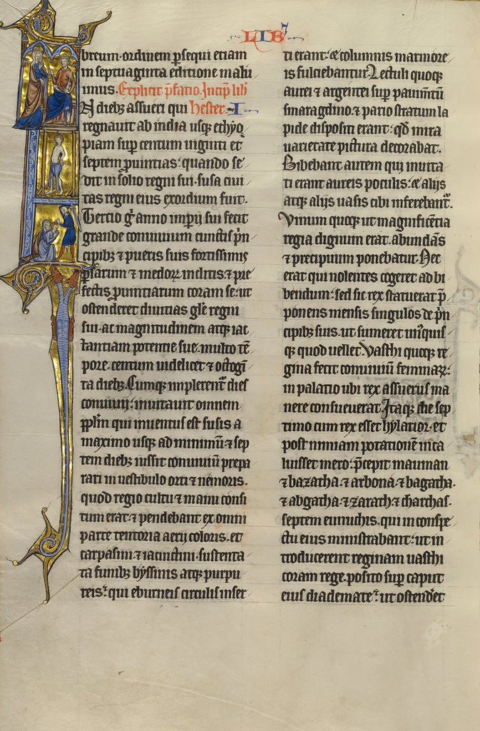 Detail of Initial I: Scenes from the Life of Esther by Anonymous