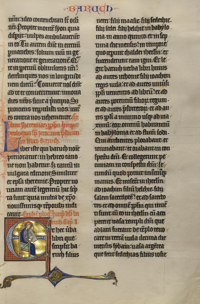 Detail of Initial E: Baruch by Anonymous