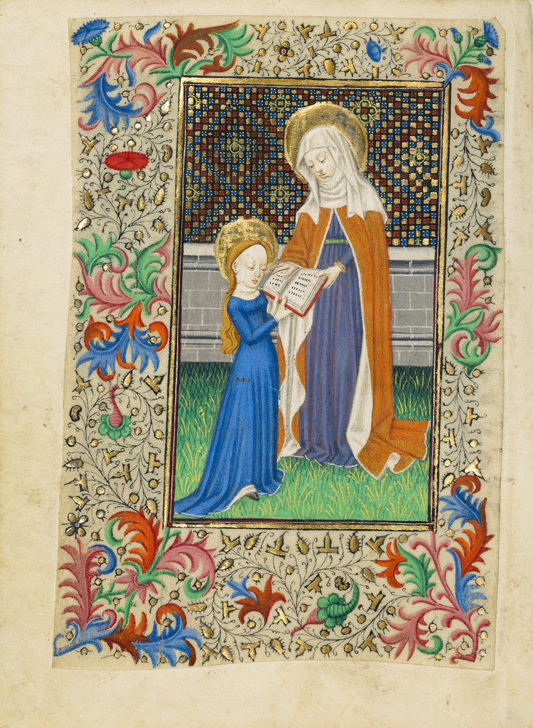 Detail of Saint Anne Teaching the Virgin to Read by Master of Sir John Fastolf