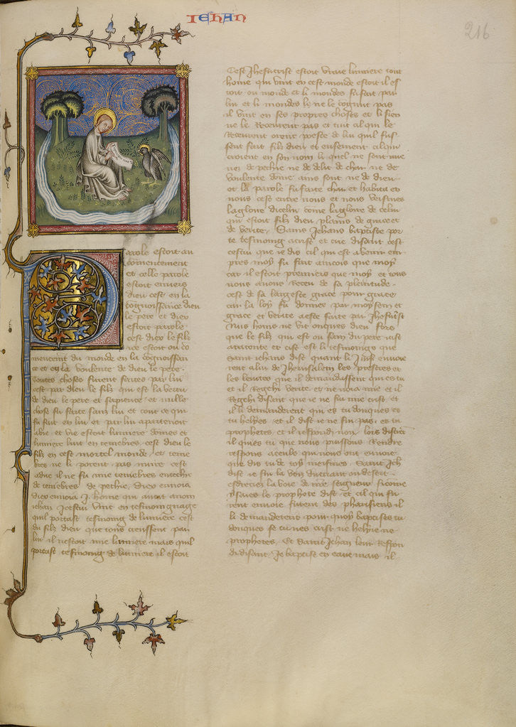 Detail of Saint John on Patmos by Master of Jean de Mandeville