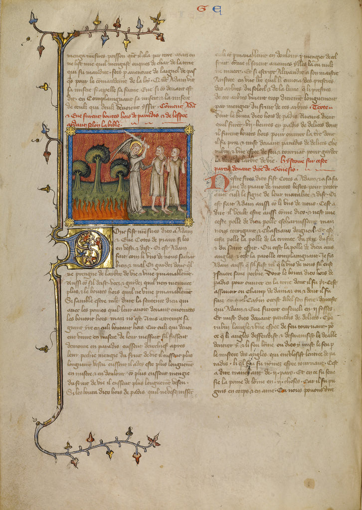 Detail of The Expulsion from Paradise by Master of Jean de Mandeville