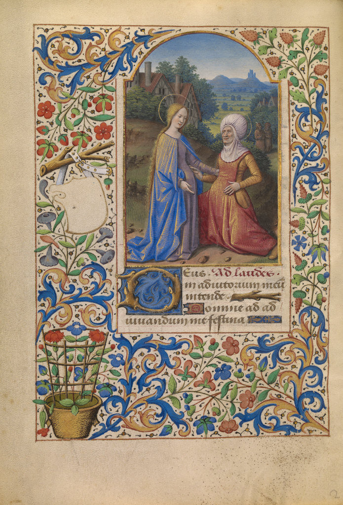 Detail of The Visitation by Jean Bourdichon