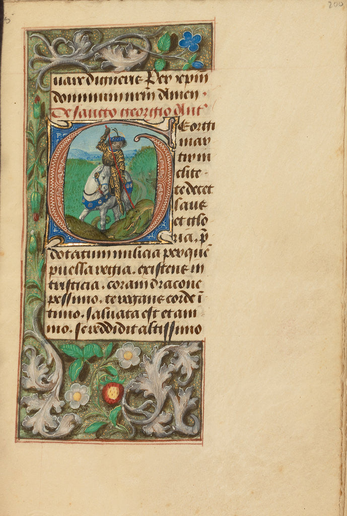 Initial G: Saint George and the Dragon by Master of the Dresden Prayer Book
