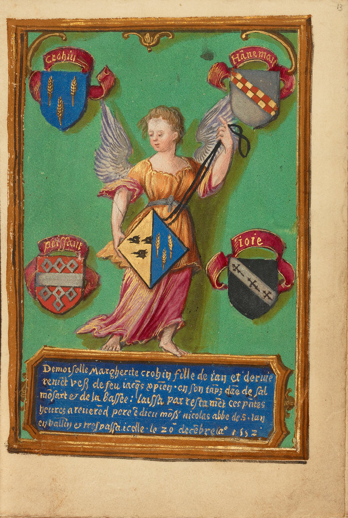 Detail of Arms of Marguerite Crohin by Anonymous