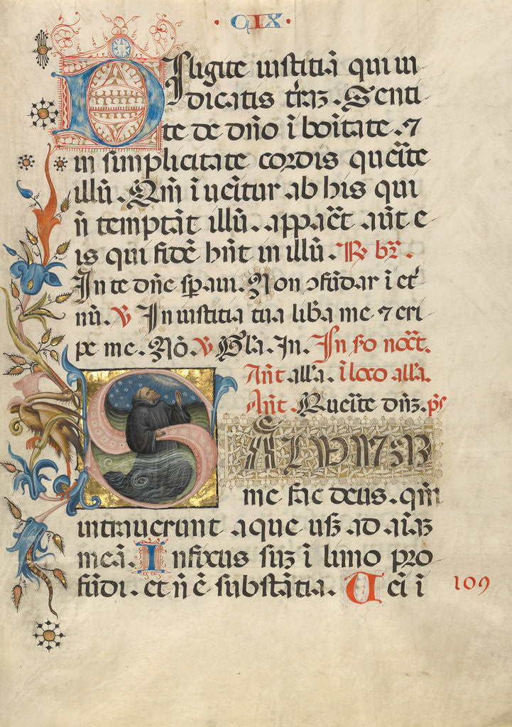 Initial S: A Monk Praying in the Water by Anonymous