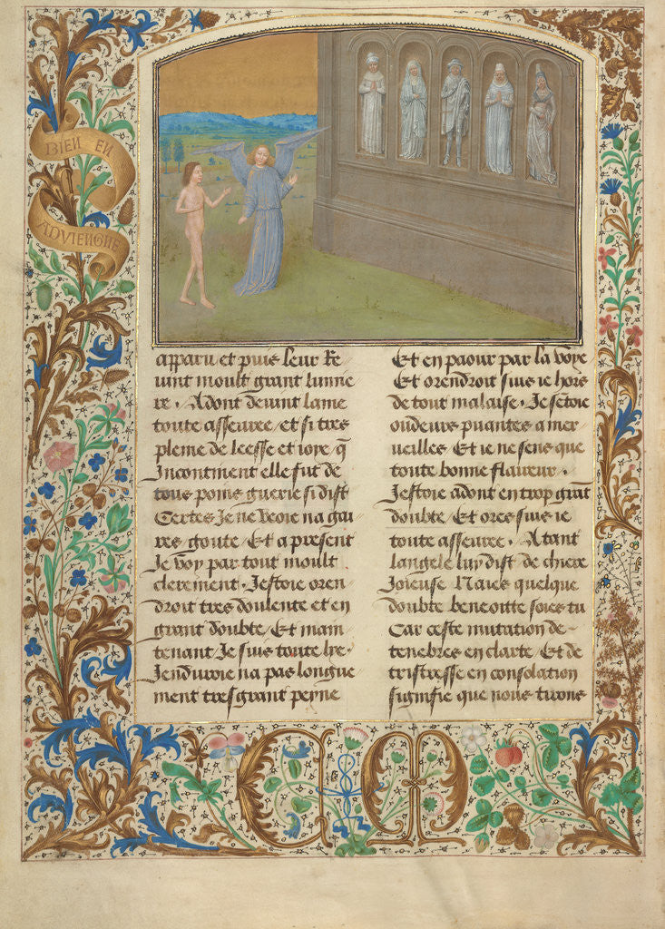 Detail of The Wall of Heaven Where the Bad but Not Very Bad Are in Temporary Discomfort by Simon Marmion