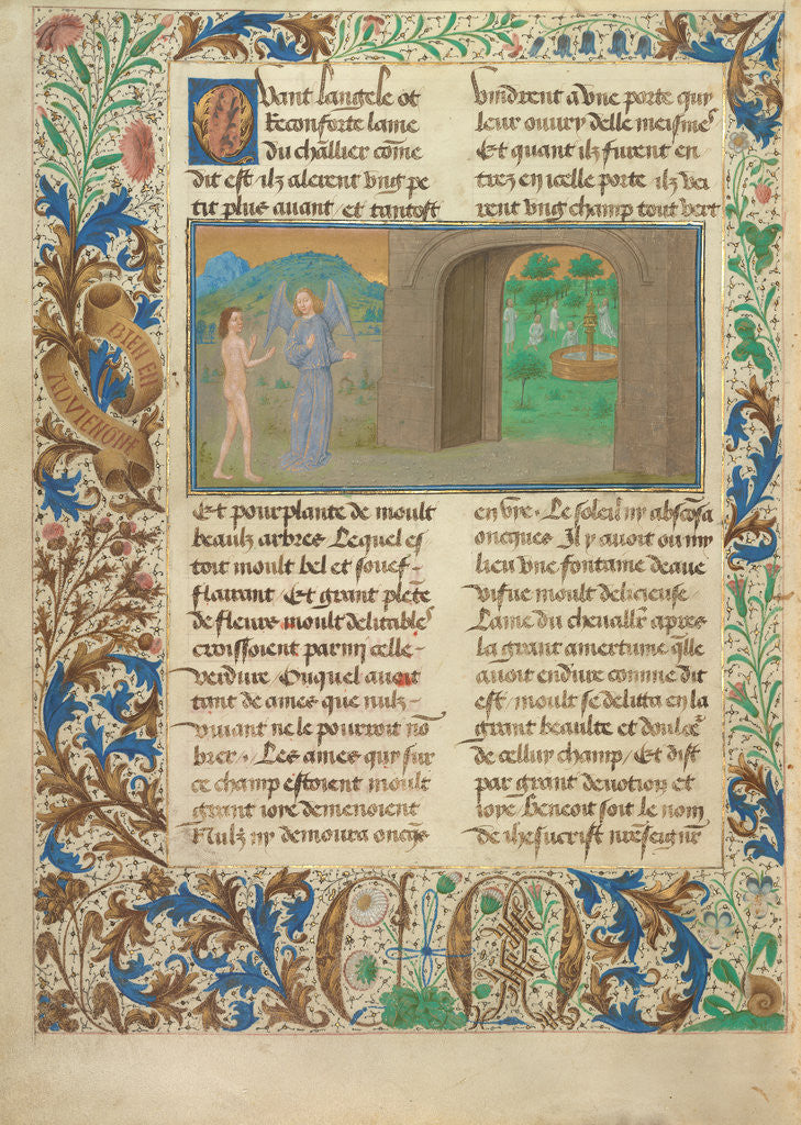 Detail of The Good But Not Very Good are Nourished by a Fountain by Simon Marmion