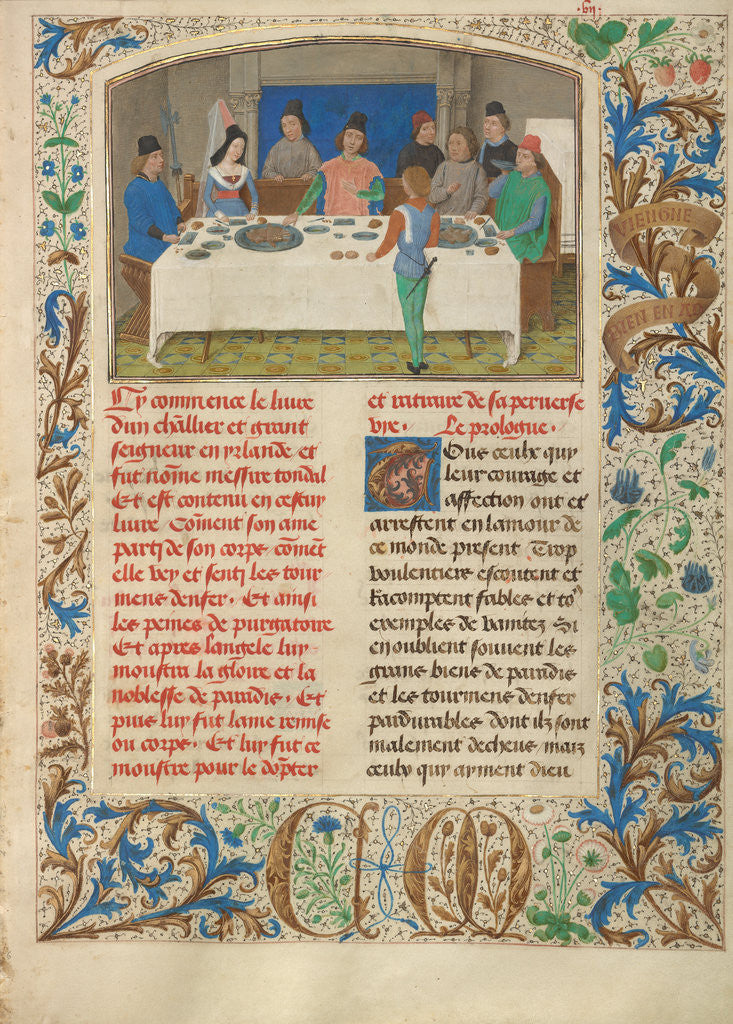 Detail of Tondal Suffers a Seizure at Dinner by Simon Marmion