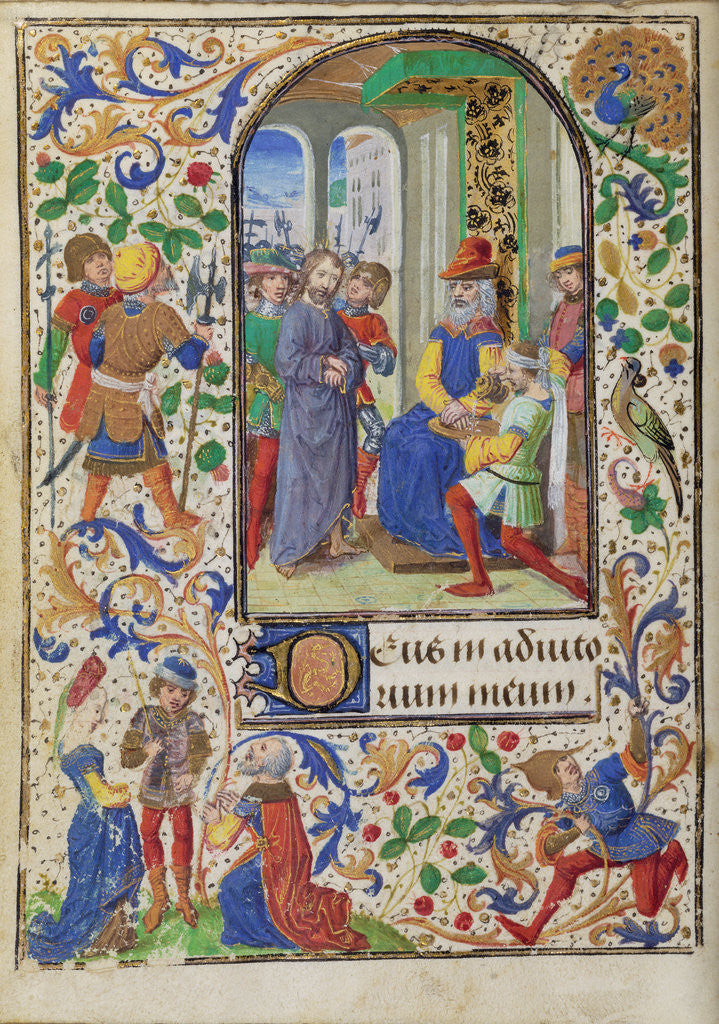 Detail of Christ before Pilate by Lieven van Lathem