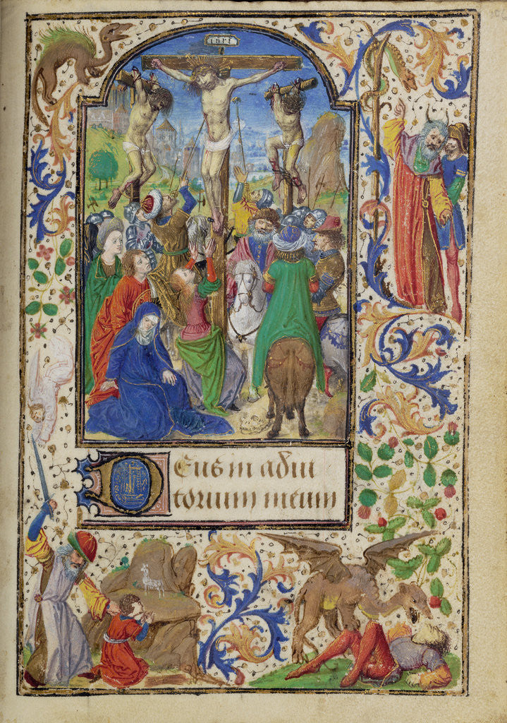 Detail of The Crucifixion by Lieven van Lathem