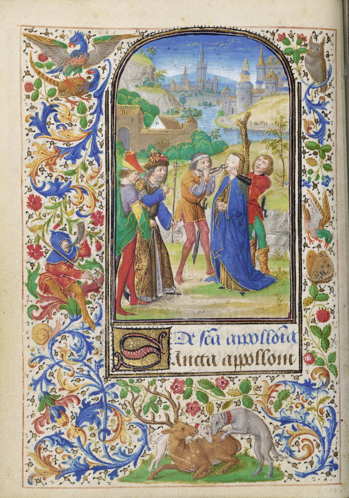 Detail of The Martyrdom of Saint Apollonia by Lieven van Lathem