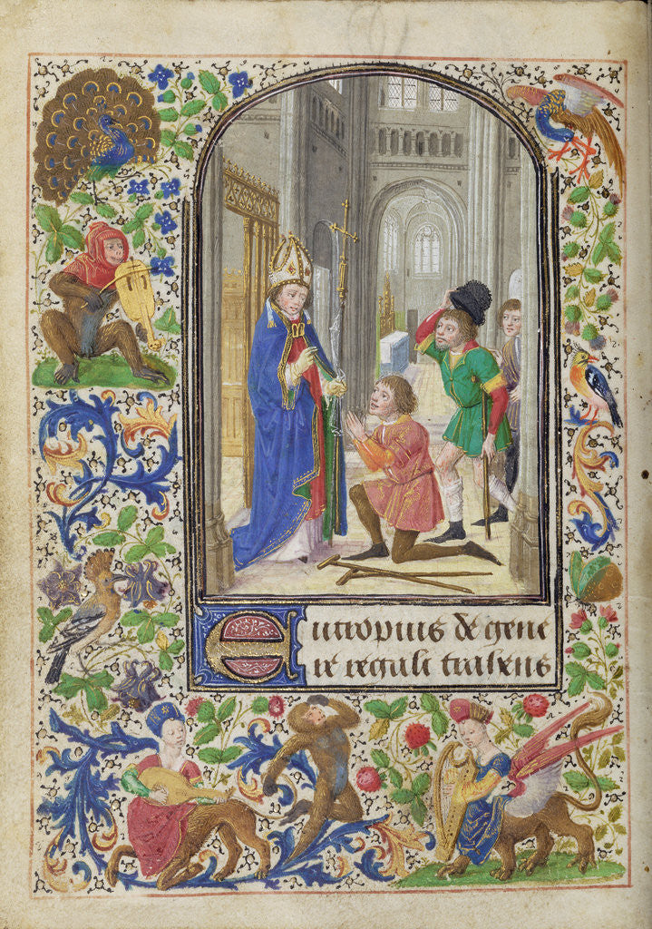 Detail of Saint Eutrope Healing a Cripple by Lieven van Lathem