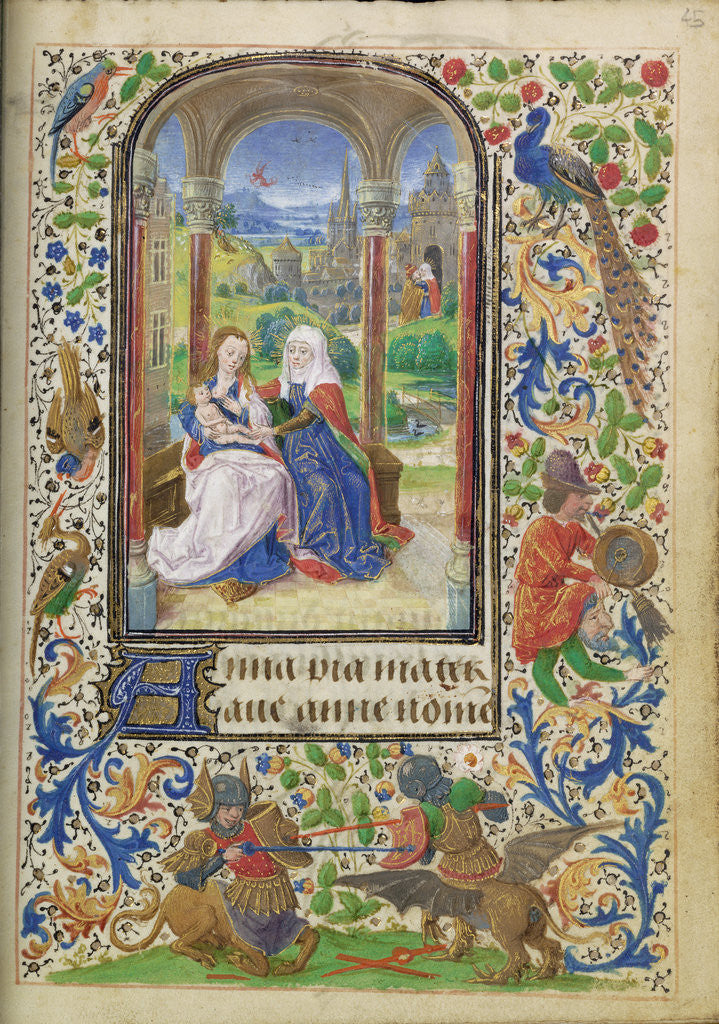 Detail of The Virgin and Child with Saint Anne by Lieven van Lathem