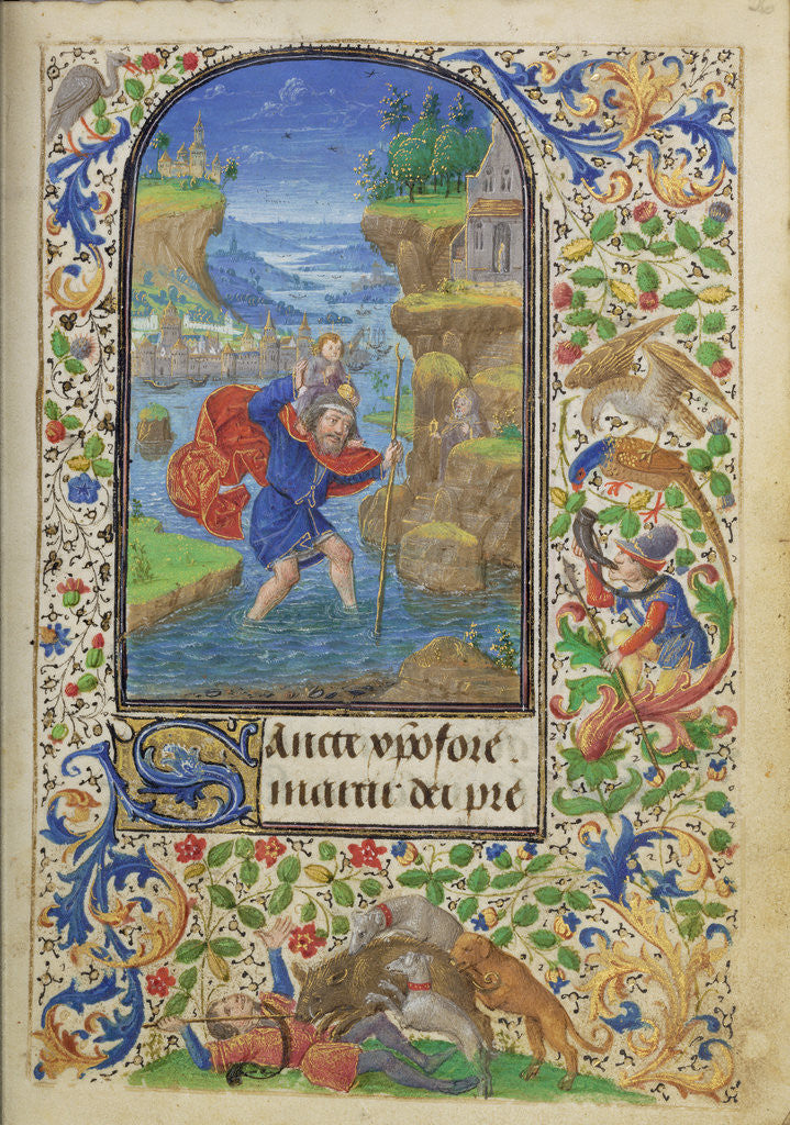 Detail of Saint Christopher by Lieven van Lathem