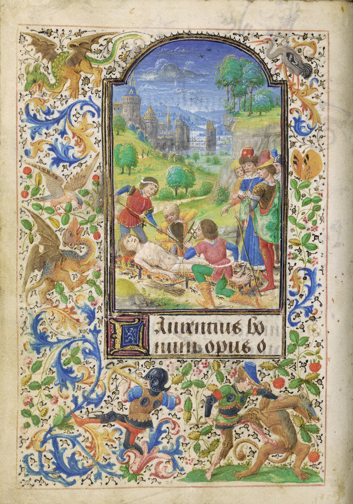 Detail of The Martyrdom of Saint Lawrence by Lieven van Lathem