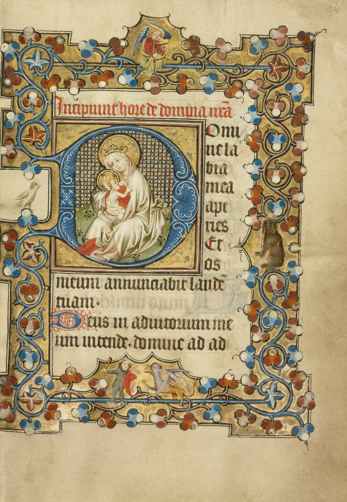 Detail of Initial D: The Virgin and Child by Masters of Dirc van Delf