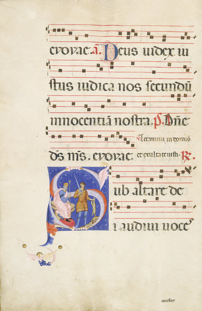 Detail of Initial S: The Massacre of the Innocents by Master of Gerona