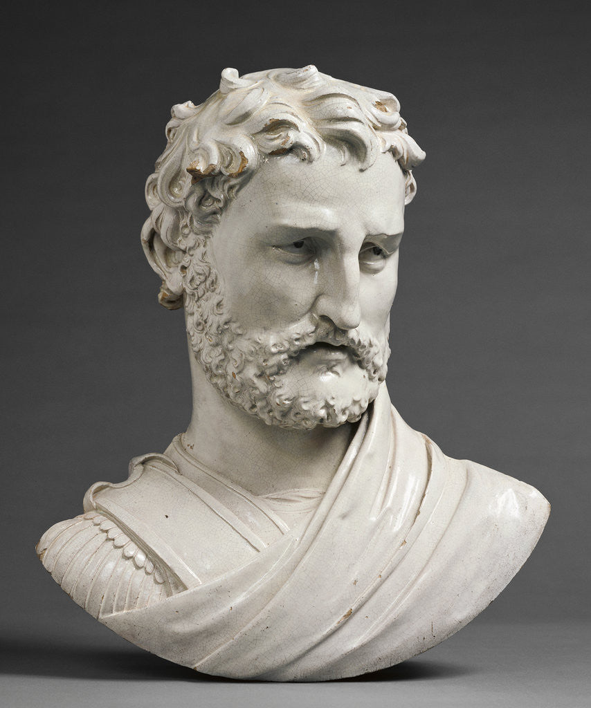 Detail of Bust of a Man by Girolamo della Robbia