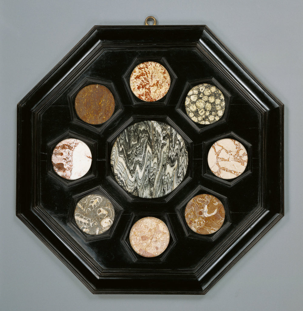 Detail of Framed Hardstone Panel by Anonymous