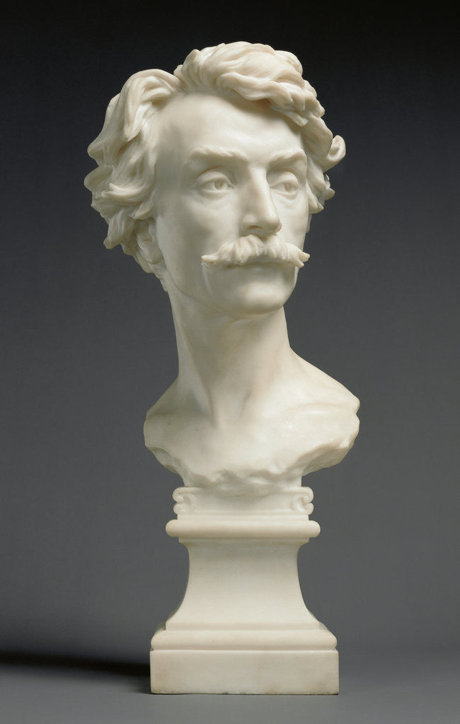 Detail of Bust of Jean Léon Gérôme by Jean-Baptiste Carpeaux