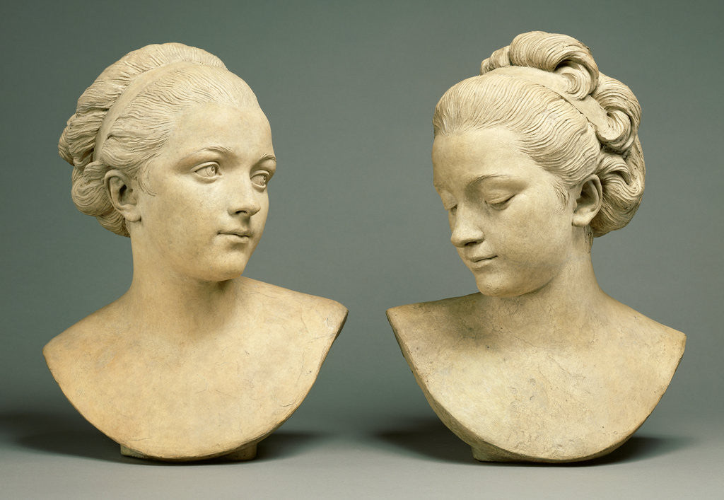 Detail of Ideal Female Heads by Augustin Pajou