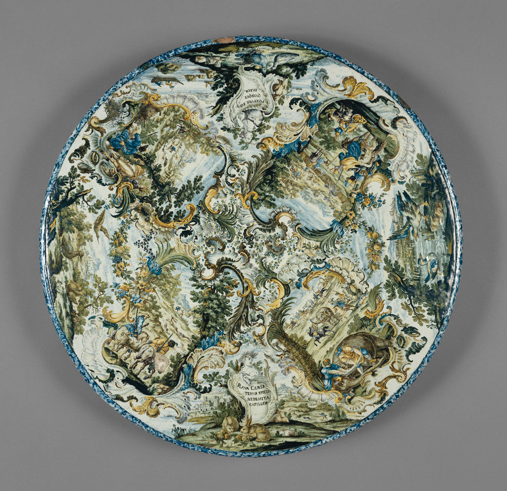 Detail of Tabletop with Hunting Scenes by Francesco Saverio Maria Grue