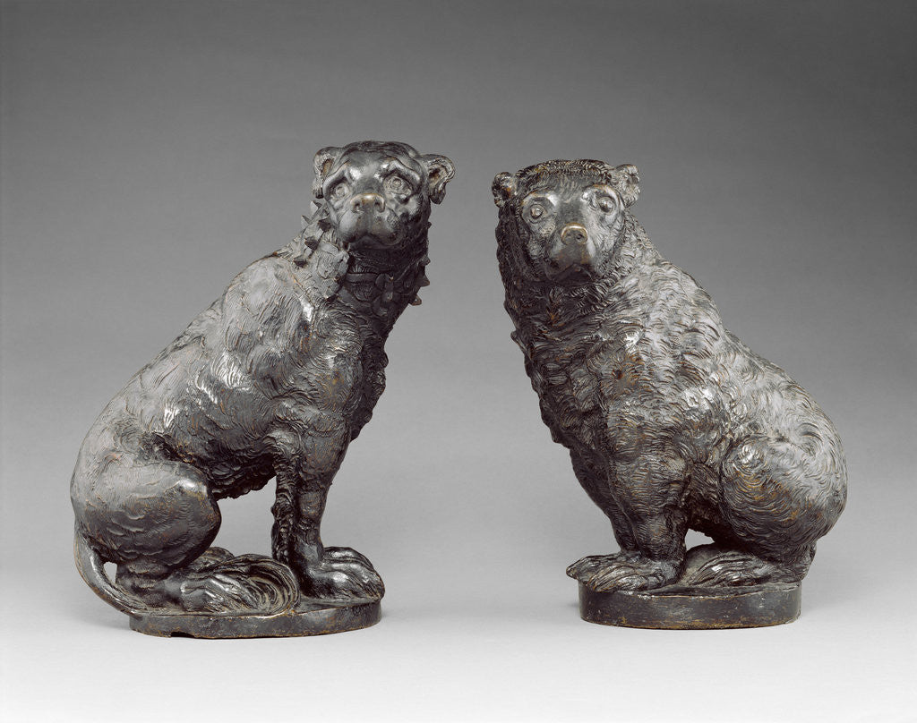 Detail of Dog and Bear by Anonymous