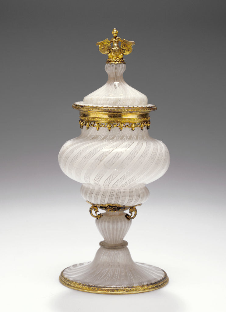 Detail of Standing Covered Filigrana Cup by Anonymous