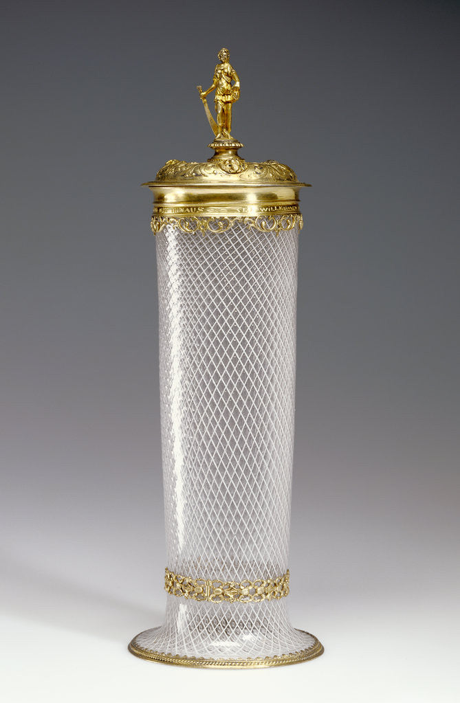 Detail of Covered Filigrana Beaker (Stangenglas) by Anonymous