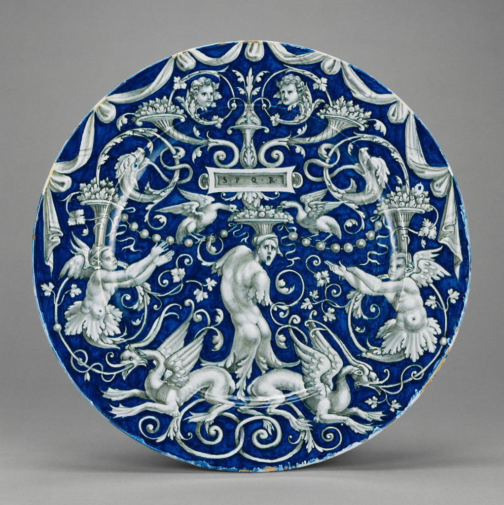 Detail of Plate with Grotesques by Anonymous