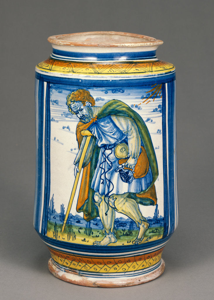 Detail of Jar with a Lame Peasant by Anonymous