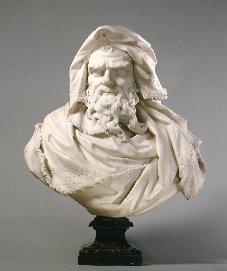 Detail of Bust of Winter by Paul Heermann