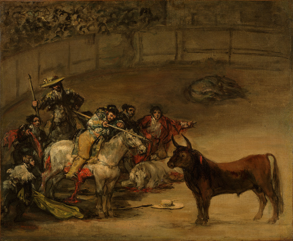 Detail of Bullfight, Suerte de Varas by Francisco José de Goya y Lucientes