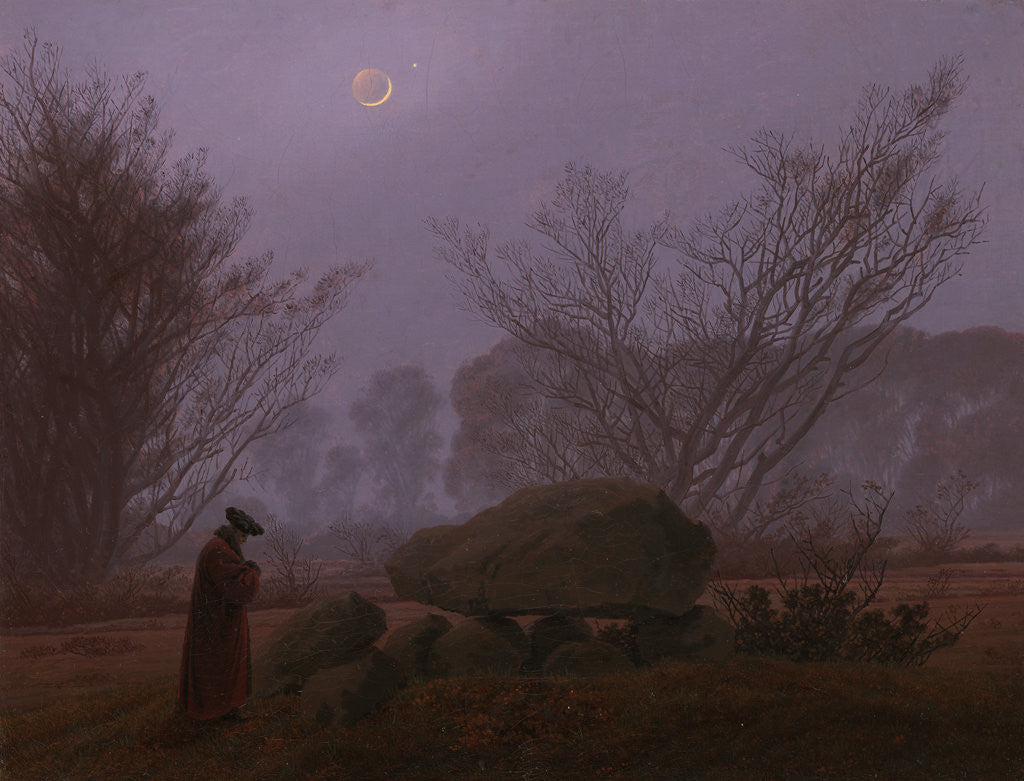 Detail of A Walk at Dusk by Caspar David Friedrich