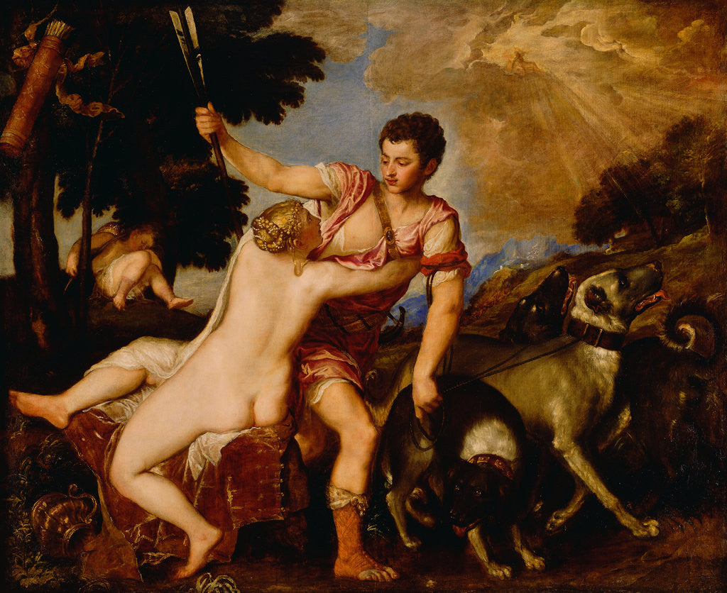 Detail of Venus and Adonis by Titian