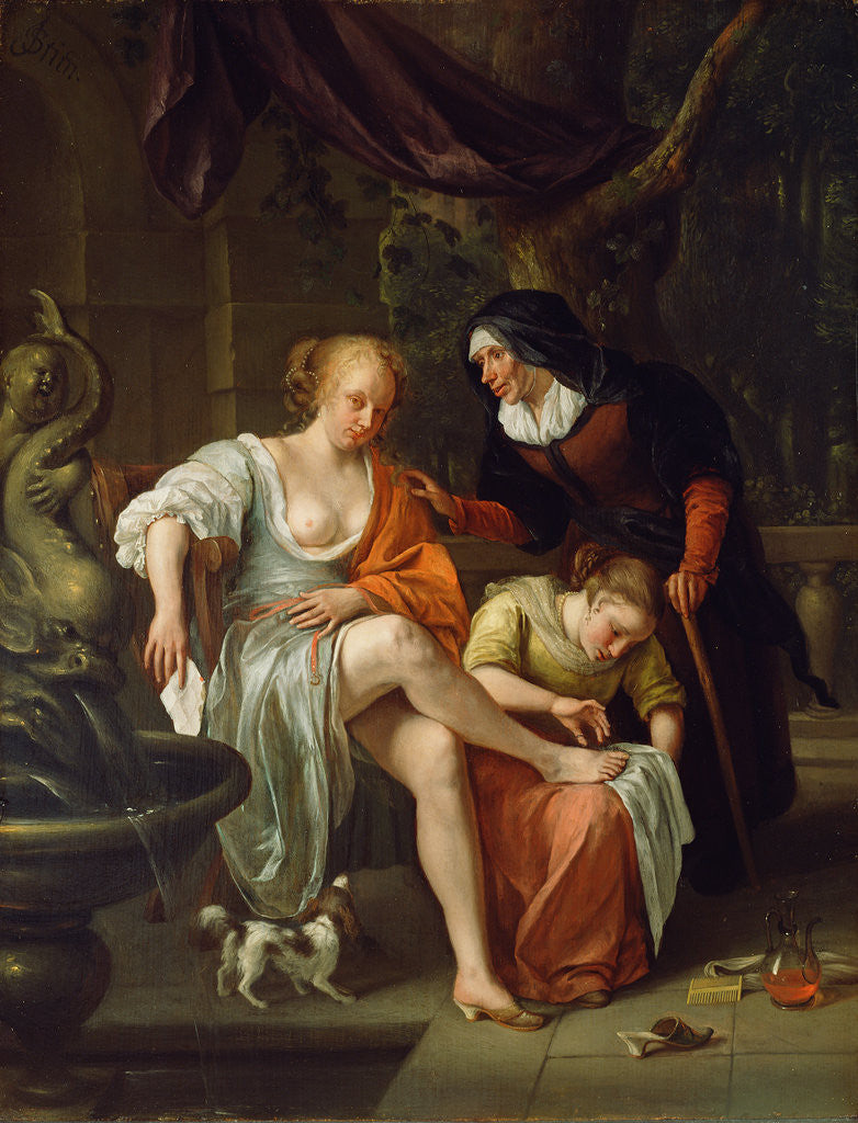 Detail of Bathsheba After the Bath by Jan Steen