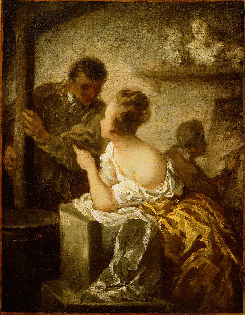 Detail of The Studio by Honoré Daumier