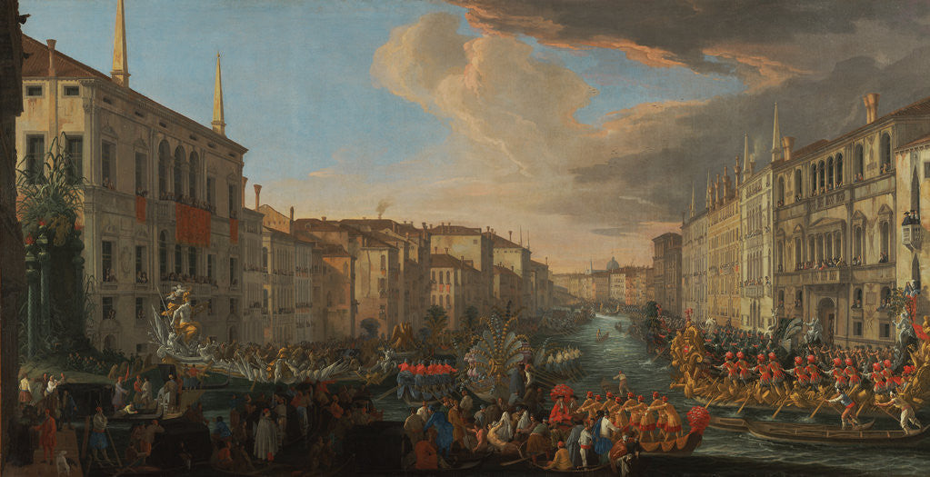 Detail of Regatta on the Grand Canal in Honor of Frederick IV, King of Denmark by Luca Carlevarijs