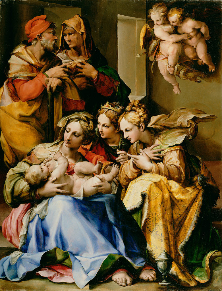 Detail of Holy Family with Saints Anne, Catherine of Alexandria, and Mary Magdalene by Nosadella